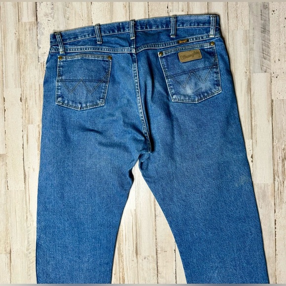 Wrangler George Strait Jeans Mens 38x30 Cowboy Cut Dark Wash Work 13MGSHD - Picture 9 of 10